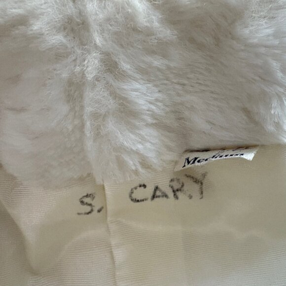 Vintage White Rabbit Batwing Fur Jacket - Small - Picture 3 of 5